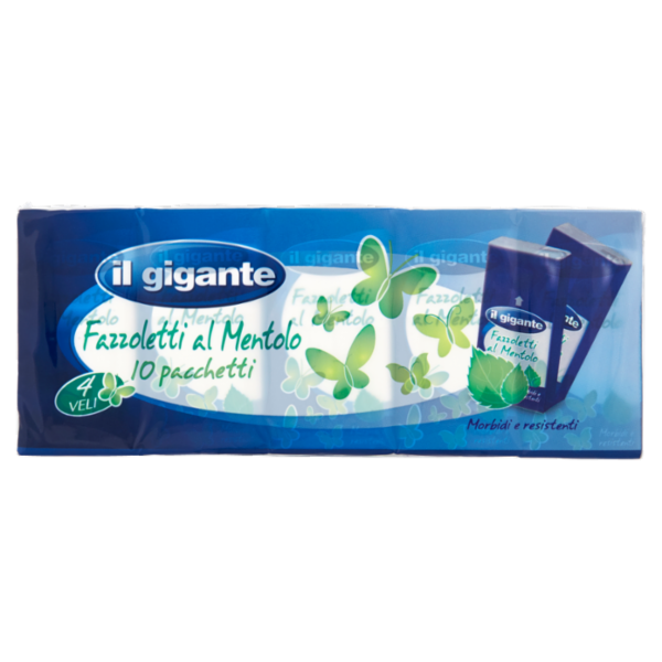 IL GIGANTE Fazzoletti al Mentolo 4 Veli 10 pz