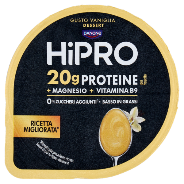 HiPRO Pudding, Budino alla Vaniglia, 20g Proteine, Dessert Basso in Grassi, con Magnesio&Vit B9,200g