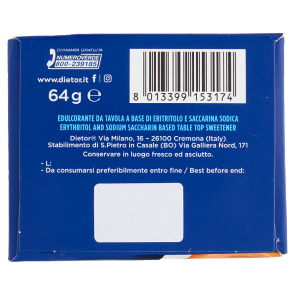 Dietor Zero Calorie Bustine 80 x 0,8 g