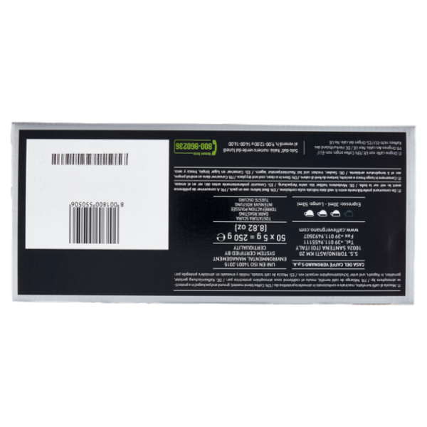 Caffè Vergnano 1882 Èspresso1882 Intenso Compostabile** Capsule Compatibili Nespresso* 50 x 5 g