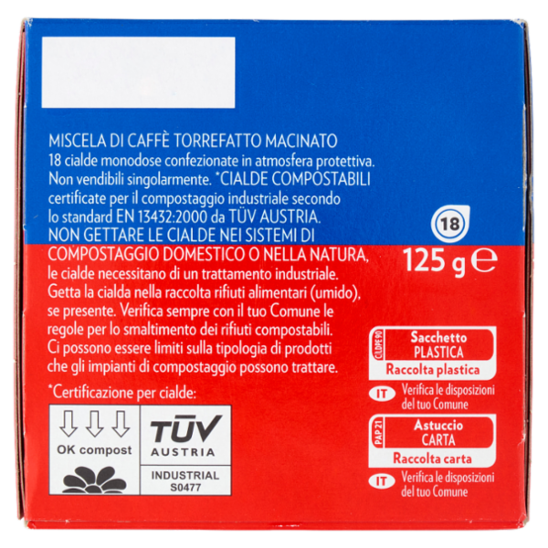 Lavazza crema e gusto Classico 18 Cialde Compostabili* 125 g