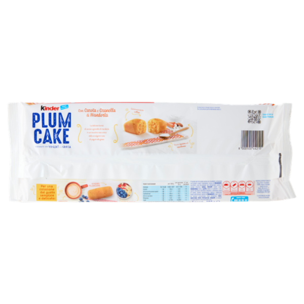 Kinder Plumcake con Carota e Granella di Mandorla 6 x 32 g