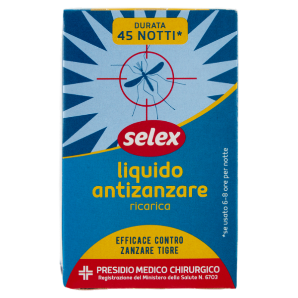 Selex Insetticida Liquido Antizanzare Ricarica per Elettroemanatore 33 ml
