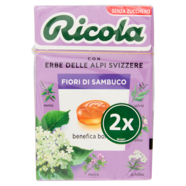 Ricola Fiori di Sambuco Senza Zucchero 2 x 50 g