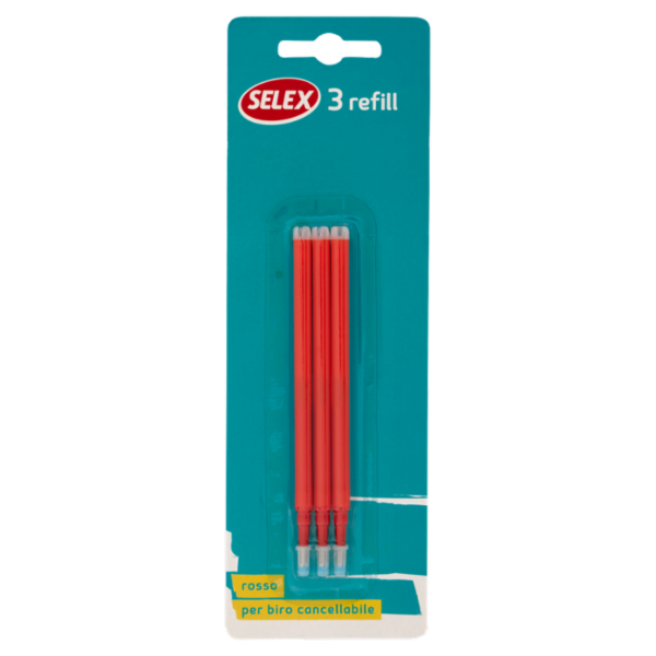 Selex Penna a Sfera Rossa Cancellabile Refill 3 pezzi