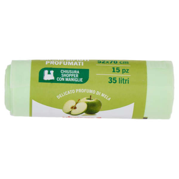 virosac nodybag Sacchi Rifiuti Profumati Mela 52x70cm 35 litri 15 pz