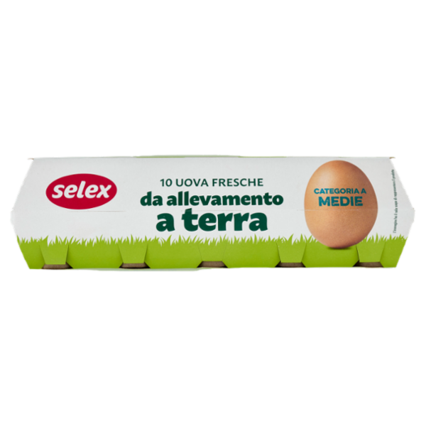 Selex 10 Uova Fresche Medie da Allevamento a Terra Categoria A