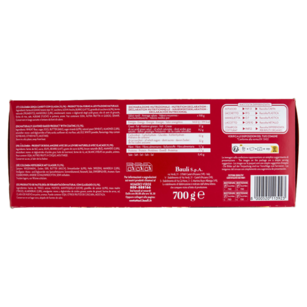 Bistefani Colomba Senza Canditi 700 g