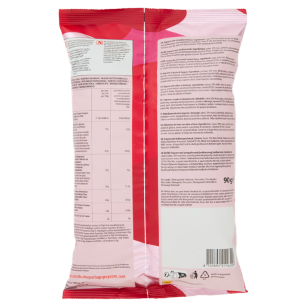 Chupa Chups Pop Corn Strawberry Flavour 90 g