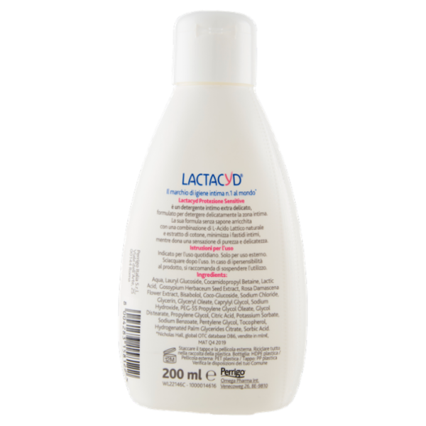 Lactacyd Protezione Sensitive Detergente intimo per pelli sensibili 200 ml