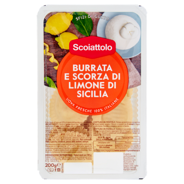 Scoiattolo Burrata e Scorza di Limone di Sicilia 200 g