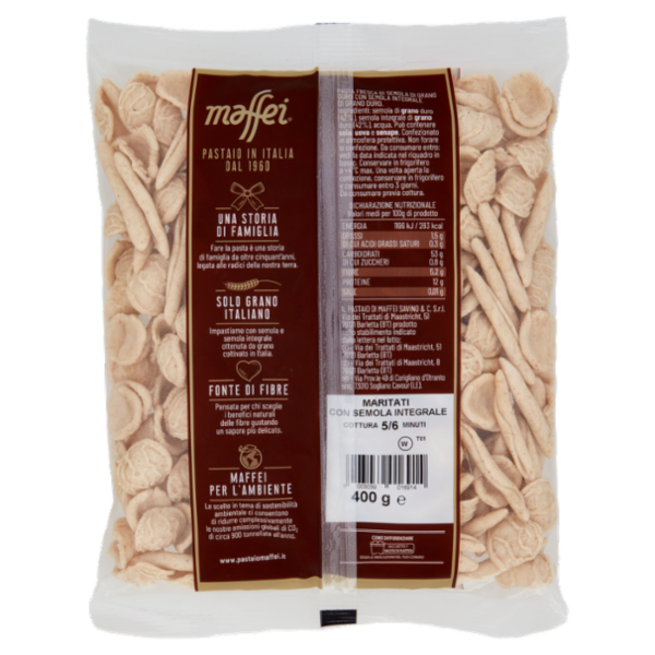 maffei Pasta Fresca di Semola di Grano Duro Maritati con Semola Integrale 400 g