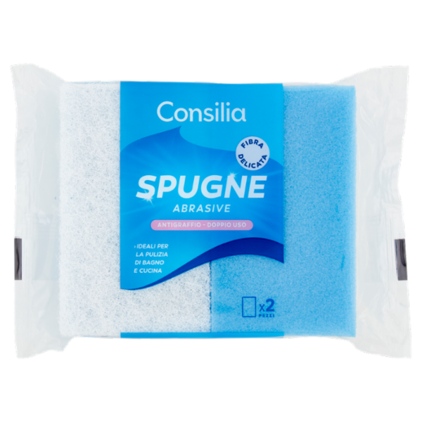 Consilia Spugne Abrasive Antigraffio Doppio Uso 2 pezzi