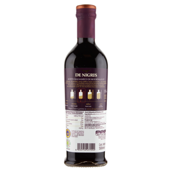 De Nigris Aceto Balsamico di Modena I.G.P. Gusto Deciso 500 ml
