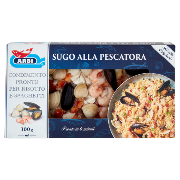 Arbi Sugo alla Pescatora Condimento Pronto per Risotto e Spaghetti 300 g