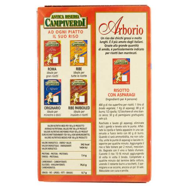 Antica Riseria Campiverdi Arborio 500 g