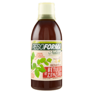 Pesoforma Nature, Drenante Con Betulla e Zenzero, Gusto Zenzero e Limone, Flacone Da 500ml