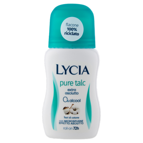 Lycia pure talc Deodorante Roll-On fiori di cotone 50 ml