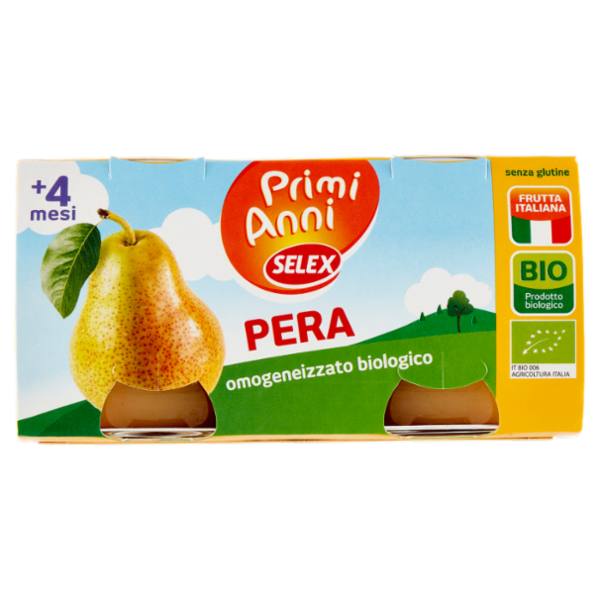 Selex Primi Anni Omogeneizzato di Pera Biologico 2x100 g