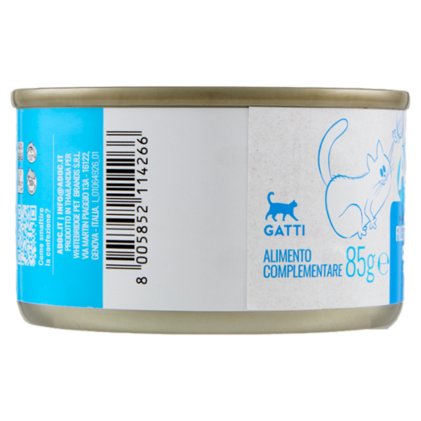 ADoC For Cats Naturally Premium Filetti di Tonnetto con Spigola in Gelatina 85 g