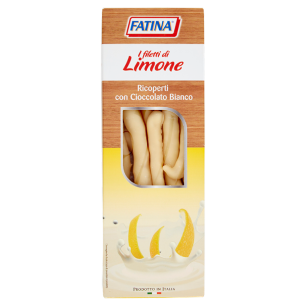 Fatina i filetti di Limone Ricoperti con Cioccolato Bianco 180 g