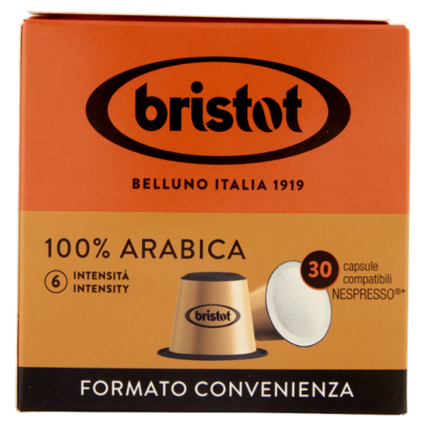 bristot 100% Arabica 30 capsule compatibili Nespresso* 165 g