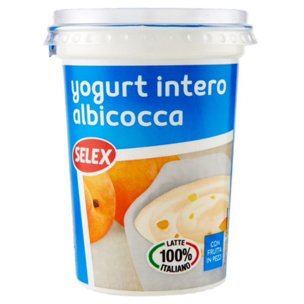 Selex Yogurt Intero Albicocca con Frutta in Pezzi 500 g