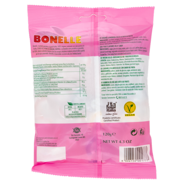 Bonelle Gelées ai gusti Arancia, Limone, Fragola, Mora 120 g