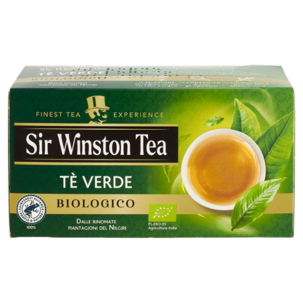 Sir Winston Tea Tè Verde Biologico 20 x 1,75 g