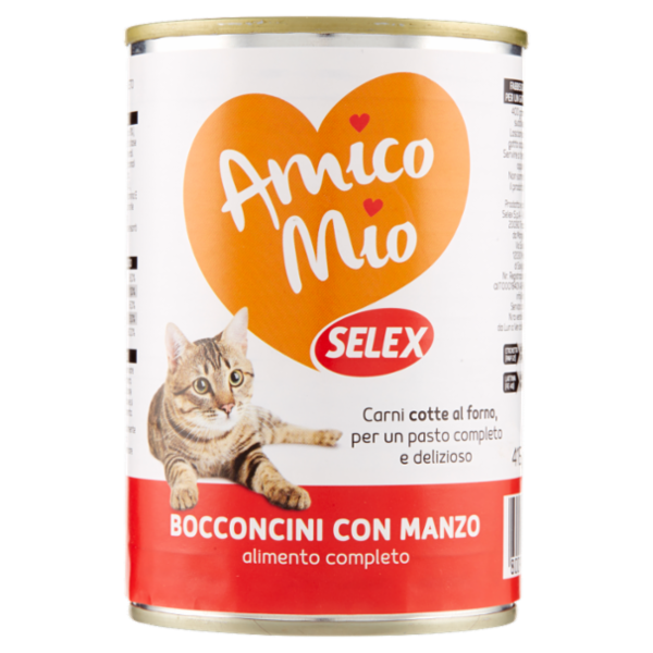 Selex Amico Mio Gatto Bocconcini con Manzo 415 g