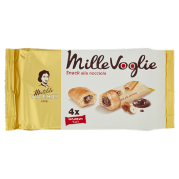 Matilde Vicenzi MilleVoglie Snack Alla Nocciola 4 x 25 g