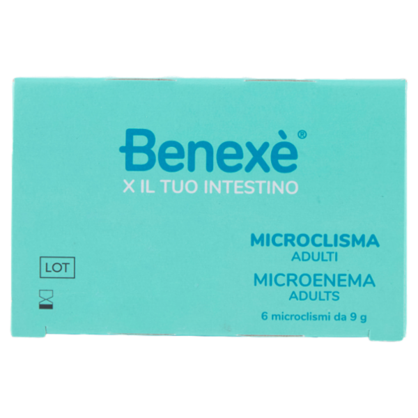 Benexè X il Tuo Intestino Microclisma per Uso Rettale Adulti 6 x 9 g