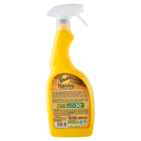 Emulsio Ravviva Detergente Legno Olio di Mandorla e Legno di Sandalo 600 ml