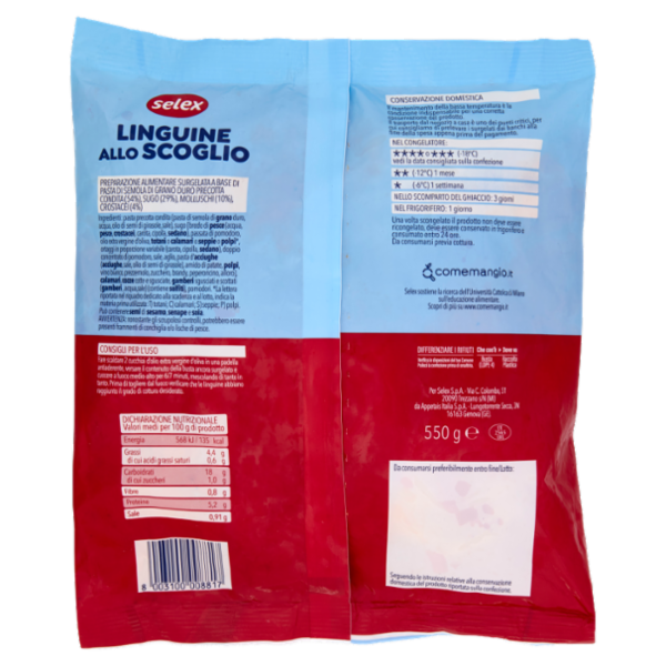 Selex Linguine allo Scoglio Surgelate 550 g