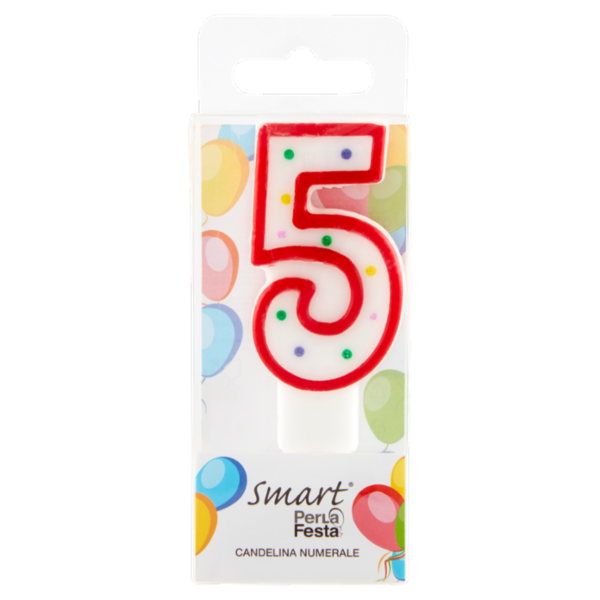 Smart PerLa Festa Candelina Numerale 5 1 pz