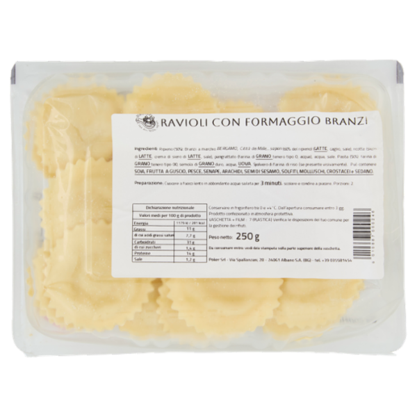 Poker Ravioli con Formaggio Branzi 250 g