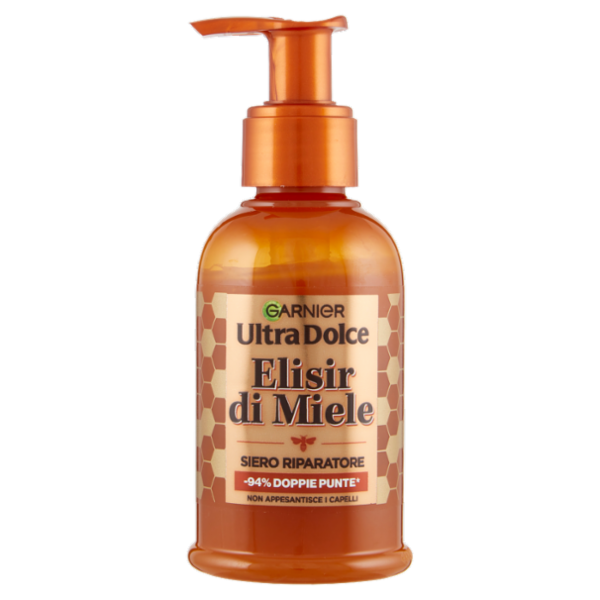 Garnier Ultra Dolce Elisir di Miele, Siero Riparatore, Capelli Danneggiati, 115 ml