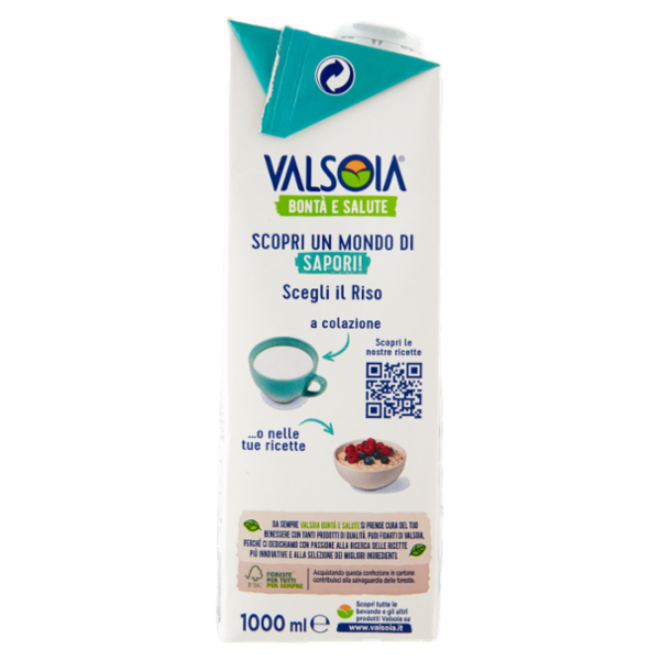 Valsoia Bontà e Salute Riso Drink Zero Zuccheri 1000 ml