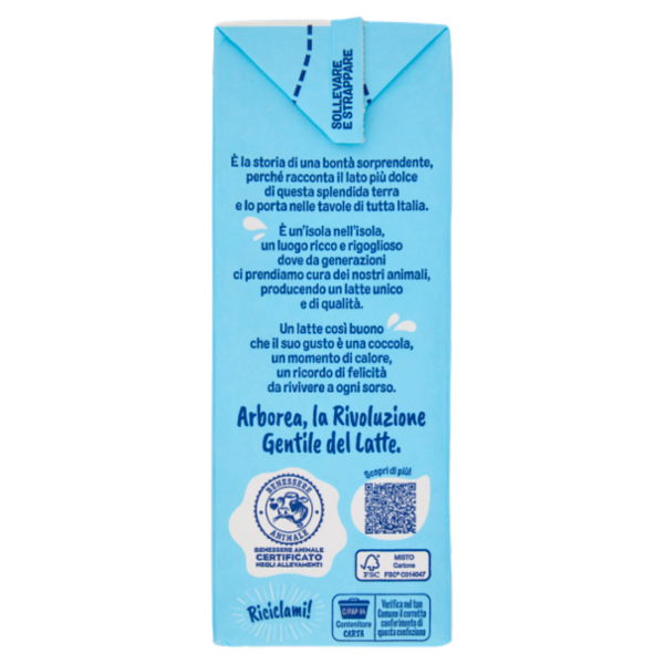 Arborea Latte Parzialmente Scremato UHT a Lunga Conservazione 1000 ml