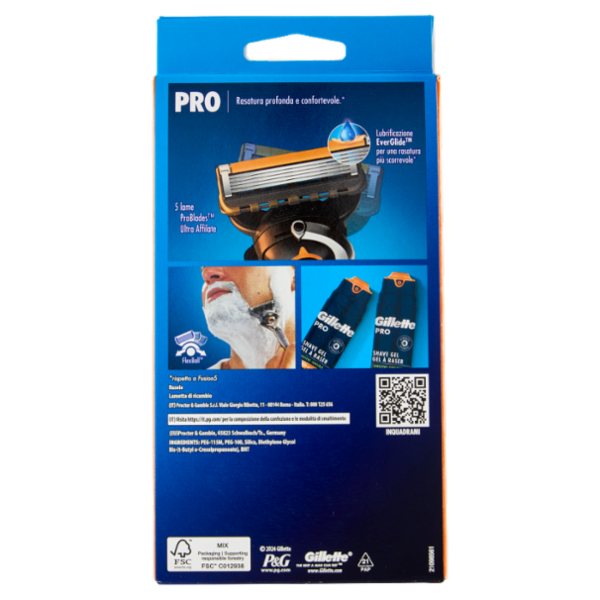 Gillette Proglide Rasoio da Uomo a 5 Lame, 1 Manico + 2 Lamette