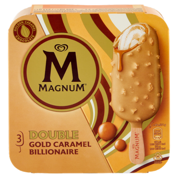 Magnum Double Gold Caramel Billionaire 3 x 71 g