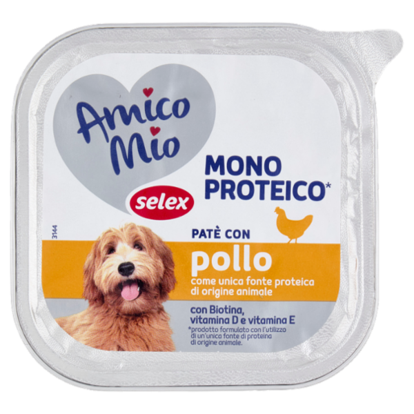 Selex Amico Mio Cane Paté con Pollo Mono Proteico 150 g