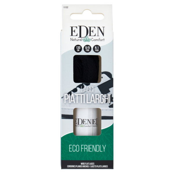 Eden Natural Comfort Lacci Piatti Larghi 130 cm 8/9 Fori 1 Paio