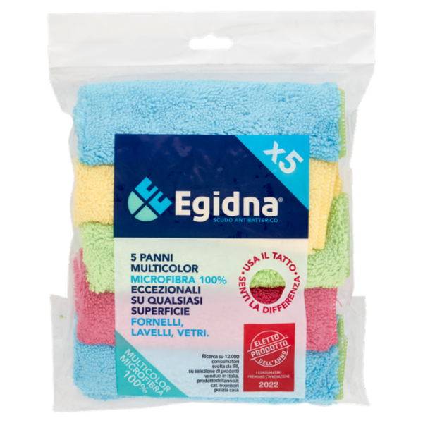 Egidna Panni Multicolor Microfibra 100% 5 pz