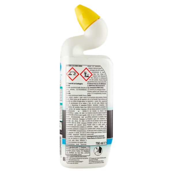 Duck WC Gel Candeggina - Liquido per WC, Fragranza Marine, 750 ml