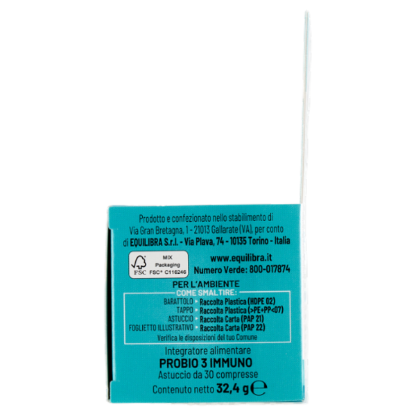 equilibra Probio 3 Immuno Tripla Azione 30 Compresse 32,4 g