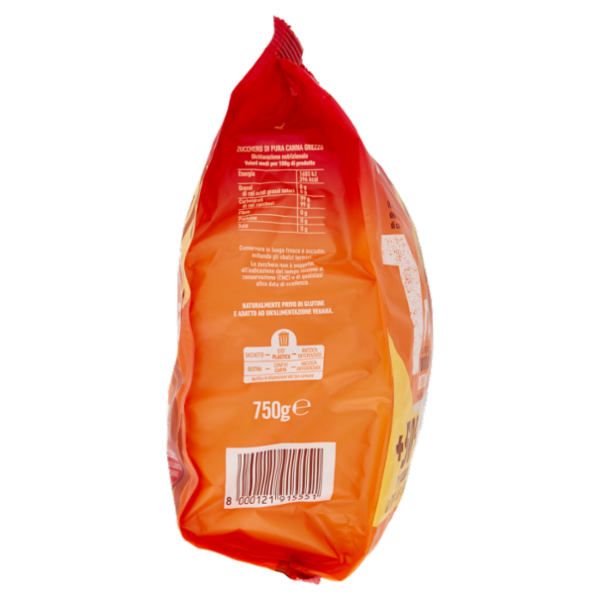 Eridania Tropical Zucchero di Pura Canna Grezzo Bustine 750 g