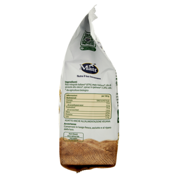 Matt non solo pane SfizioSì Riso e Spinaci bio 60 g