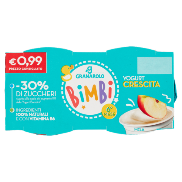 Granarolo Bimbi Yogurt Crescita Mela 2 x 100 g