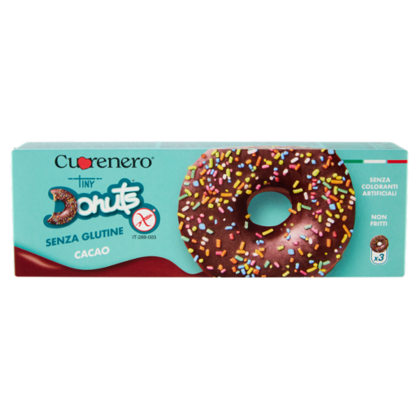 Cuorenero Tiny Donuts Senza Glutine Cacao 3 x 37 g